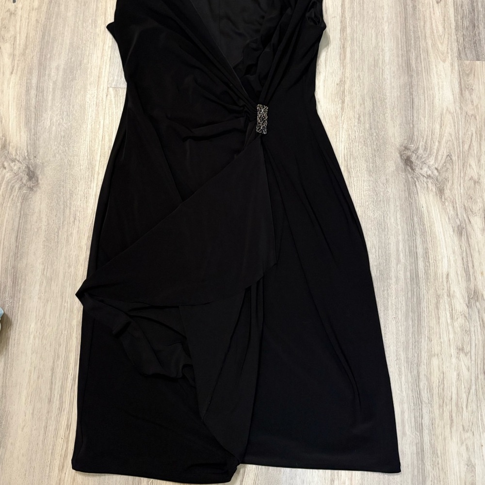 American Living Black Asymmetrical Dress